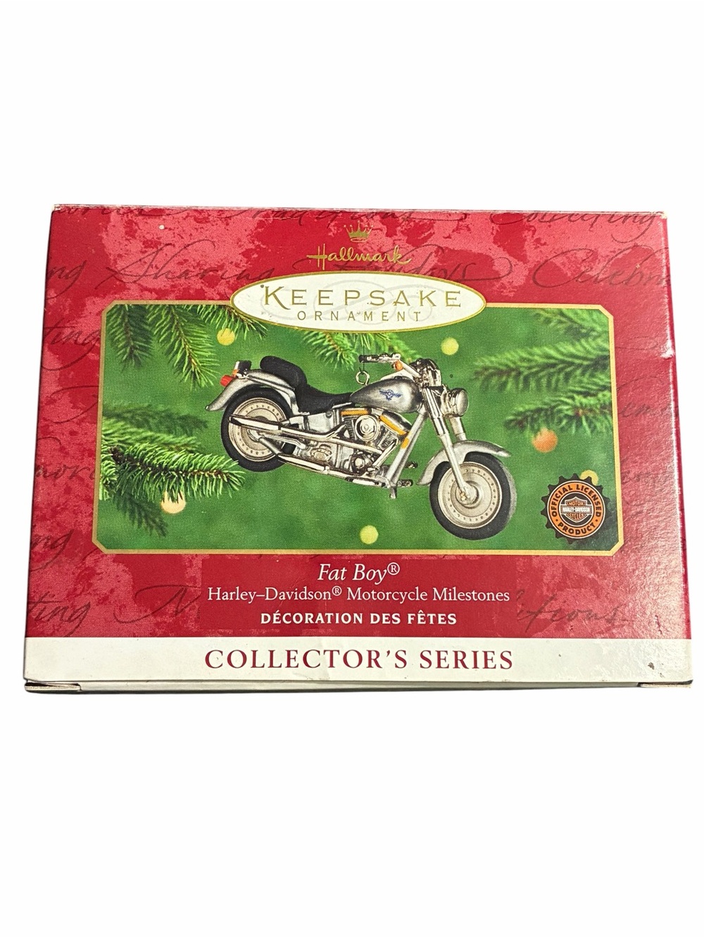 Vintage 2000 Hallmark Keepsake "Fat Boy" Harley-Davidson Motorcycle Ornament